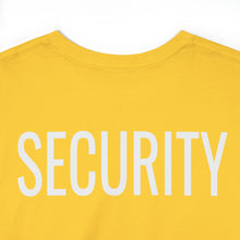 Load image into Gallery viewer, Security shirt, event security shirt, Security shirt for hockey event Unisex Heavy Cotton Tee
