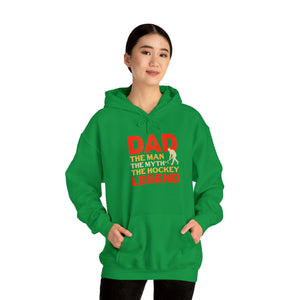Dad hockey shirt, dad legend sweatshirt, hockey shirt for dad Unisex Heavy Blend™ Hooded Sweatshirt