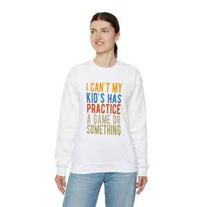 I can't my kids has hockey, hockey sweatshirt, Mom sweatshirt hockey shirt Unisex Heavy Blend™ Crewneck Sweatshirt