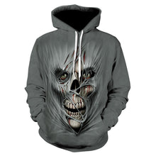 Load image into Gallery viewer, Tide Brand Sweater Baseball Uniform Halloween Skull
