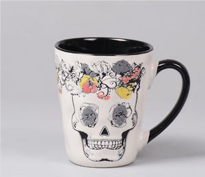 Skull Cup Creative Ceramic Mug Personality Couple Cup Large Capacity Drinking Cup Home Coffee Cup Tea Cup