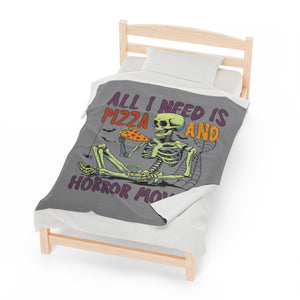 Velveteen Plush Blanket, halloween blanket, movie and horror movie blanket