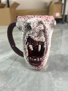 Handmade Gothic Vampire Half Face Mug