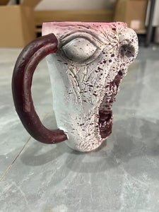 Handmade Gothic Vampire Half Face Mug