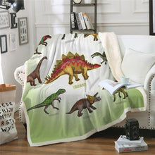 Load image into Gallery viewer, Kids Children Dinosaur Fluffy Soft Cotton Blanket Jurassic Cartoon Boys Girl Throw Blankets For Beds Home Textile Bedding Outlet
