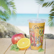 Load image into Gallery viewer, Printswear summer tumbler with straw, beach life tumbler, gift for mom, aunt sister, camping drink Plastic Tumbler with Straw
