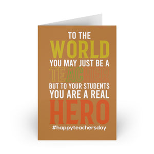 Printswear teachers greeting cards, teachers thank you gift, teachers thank you card, gift for teachers Greeting Cards (1 or 10-pcs)