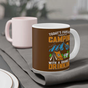 Printswear Camping mug, summer camping mug, camping in the woods mug, gift mug for camping Ceramic Mugs (11oz15oz20oz)