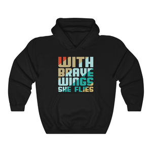 Brave, Wings, gift idea Unisex Heavy Blend™ Hooded Sweatshirt