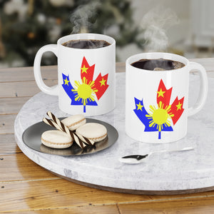 Printswear Philippine Mug, Canadian flag mug, Mug flag gift idea Canadian flag mug Ceramic Mugs (11oz\15oz\20oz)