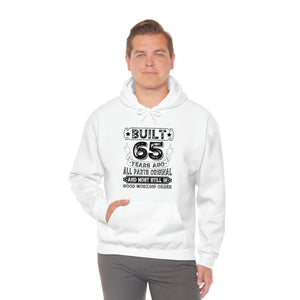 65 years old birthday, 1958  born birthday, 65 birthday shirt, Unisex Heavy Blend™ Hooded Sweatshirt
