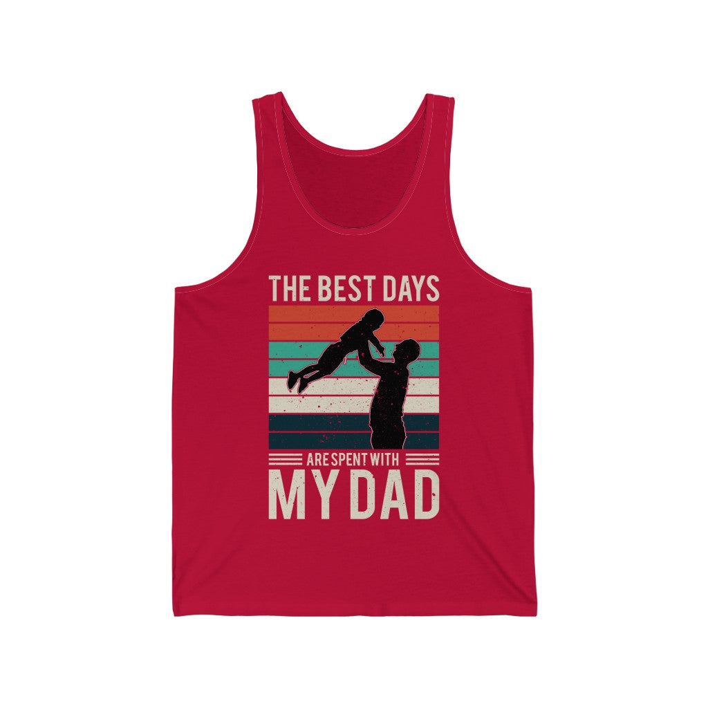 Printswear Personalized for dad, Fathers day, Birthday day for dad, Christmas for dad, Grandpa, papa,Unisex Jersey Tank