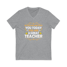 Load image into Gallery viewer, Teacher Great Unisex Short Sleeve V-Neck Tee
