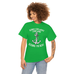Printswear Personalized T shirt, Boat Docking,Boat shirt,Docking the boat, Dad gifts, birthday Christmas day, Design your own shirts,Unisex Heavy Cotton Tee