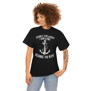 Printswear Personalized T shirt, Boat Docking,Boat shirt,Docking the boat, Dad gifts, birthday Christmas day, Design your own shirts,Unisex Heavy Cotton Tee