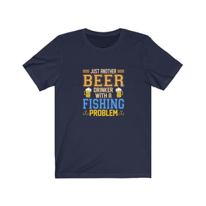 Printswear Personalized T shirt, gift for dad uncle grandpa,Beer fishing shirt, birthday gift for dad Unisex Jersey Short Sleeve Tee
