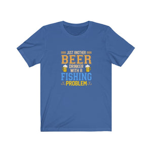 Printswear Personalized T shirt, gift for dad uncle grandpa,Beer fishing shirt, birthday gift for dad Unisex Jersey Short Sleeve Tee