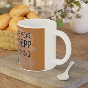 Printswear Personalized Mug, Depp thinking mug, gift for depp fan, birthday depp fan,Ceramic Mugs (11oz\15oz\20oz)