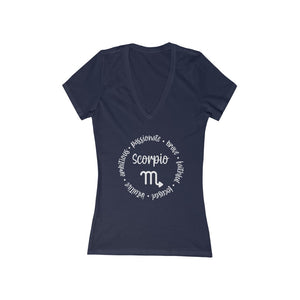 Printswear Personalized T shirt, Birthday gift idea, Christmas gift, Zodiac sign horoscope sign Women's Jersey Short Sleeve Deep V-Neck Tee