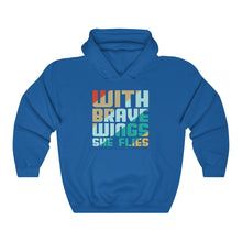 Load image into Gallery viewer, Brave, Wings, gift idea Unisex Heavy Blend™ Hooded Sweatshirt
