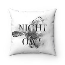 Load image into Gallery viewer, OWL Spun Polyester Square Pillow Case
