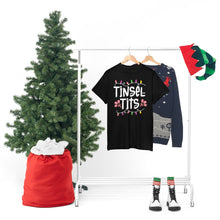 Load image into Gallery viewer, Tinsel tits shirt,Christmas shirt tits, tinsel tits shirts gift idea Unisex Heavy Cotton Tee
