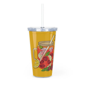 Printswear summer tumbler with straw, beach life tumbler, gift for mom, aunt sister, camping drink Plastic Tumbler with Straw