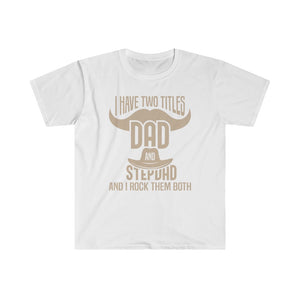Printswear Personalized T shirt, Fathers day gift, Gift for dad grandpa and papa, Birthday gift, Christmas day Unisex Softstyle T-Shirt