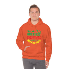 Load image into Gallery viewer, Our First Christmas Mr &amp; Mrs, Christmas first time couple Hooded,Unisex Heavy Blend™ Hooded Sweatshirt
