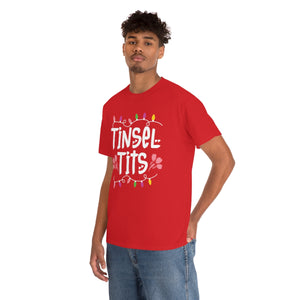 Tinsel tits shirt,Christmas shirt tits, tinsel tits shirts gift idea Unisex Heavy Cotton Tee