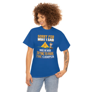 Printswear Camper shirt for husband and wife, dad mom grandpa camper park shirt,Unisex Heavy Cotton Tee