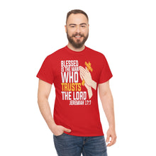 Load image into Gallery viewer, Printswear Bless the man shirt, who trust god shirt, fathers day gift shirt, blessed the man Shirt Unisex Heavy Cotton Tee
