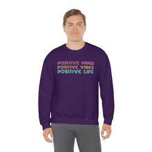 Load image into Gallery viewer, Positive mind, Positive vibes, Positive life Sweatshirt gift,Christmas gift Unisex Heavy Blend™ Crewneck Sweatshirt
