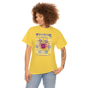 Printswear Personalized T shirt, Custom Zodiac Horoscope Elegant shirt, Gifts for Kids, Woman men, Mom dad, Taurus Zodiac sign,Birthday gift idea,Unisex Heavy Cotton Tee